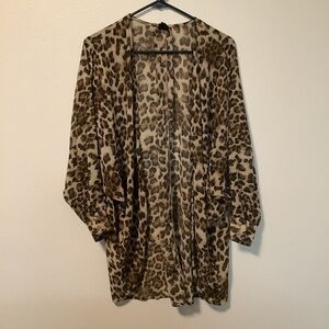 1. Joah premium‎ Women’s small animal print open front lightweight open cardigan